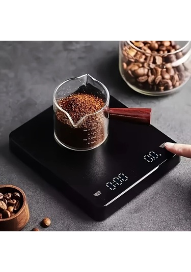 Xuweiwei Siyah Ck2150 Yüksek Hassasiyetli Dijital Mutfak Tartısı Lcd Ekran Otomatik Kapanma 6.61lb 0.1g Pil İle Çalışır Siyah