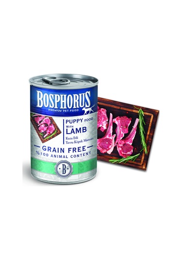 Bosphorus Kuzu Etli Yavru Köpek Konserve Maması 48 X 415 Gr Parça Etli