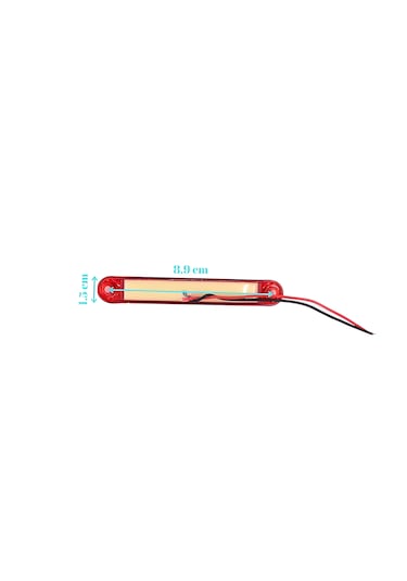 10 Adet Kırmızı Parmak Lamba 9 Led 12v 24v