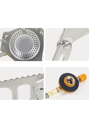 Jeehugo Dışarıda Kullanım İçin Taşınabilir Çelik Ocak, Rüzgar Engeli, Piyoelektrikli Ateşleme, Yakıt Verimliliği Artırır,野营/piknik İçin Ideal Gümüş