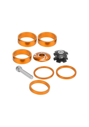 Xindoker Mountain Bike 28.6mm Aluminyum Ayak Üstü Aralığı Seti - 2/3/5/10mm Kalınlık, Renkli, Anti-korozif, Kol Yüksekliği Ayarlaması Altın Altın