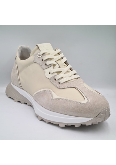 Libero 4821 Antik Süet - Kemik Hakiki Deri Erkek Sneaker Beyaz