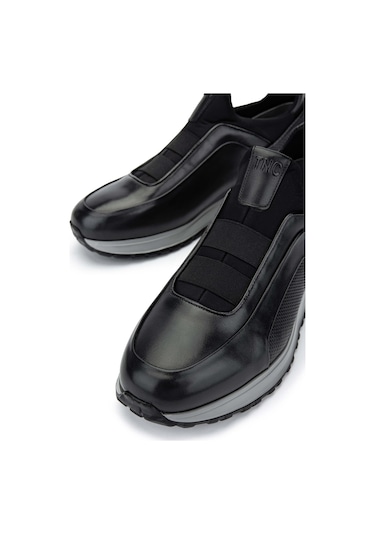 Tamer Tanca Erkek Hakiki Deri Siyah Casual Ayakkabı 383 6094 Erk Ayk Y24 Sıyah Slvr Siyah