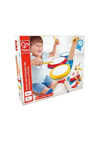 Hape Drum And Cymbal Oyuncak Davul Seti