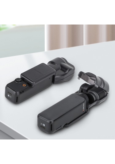 Qingmipy Osmo Pocket 3 İçin Tümleşik Koruyucu Kılıf - Gimbap, Lens Ve Ekranı Tamamen Korur - Siyah Silikon Kapak Op3-z754