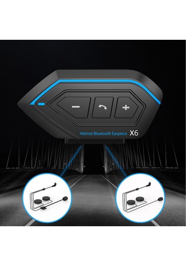 Teltree Motorsiklet Kask Kulaklığı Bt5.0 - 1500mah Pil, Gürültü Engelleme, Ipx67 Su Geçirmez, Ana Ünite Ayrılabilir Yumuşak Kablolu Mikrofon - Siyah