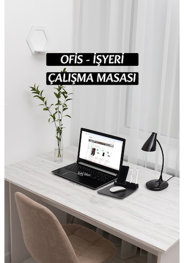Telefon Tutacaklı Ve Kalemlik Bölmeli Suni Deri Mouse Pad Şık V