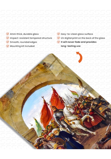 Fatih Sultan Mehmet İstanbul Un Fethi Cam Tablo