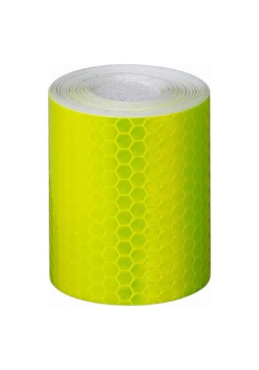 Sarı Bisiklet Motosiklet Güvenlik İşareti Yansıtıcı Etiket Bant Yapışkanlı Uyarı Çıkartması