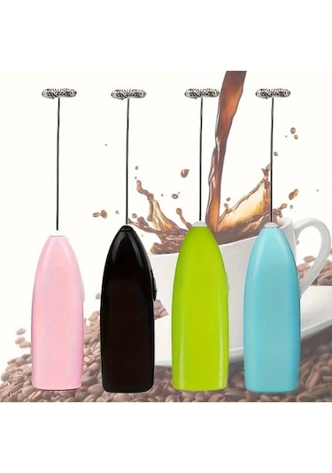 Sunshine011 Yeşil Mini Elektrikli Köpük Yapıcı Pil İle Çalışan, 4 Renk, Kahve Ve Kremalar İçin