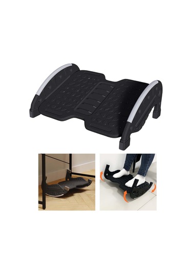 Suntek Masaj Yüzeyli Siyah Masa Altı Ayaklık Sallanan Statik Siyah