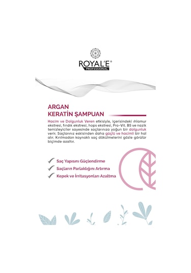 Royale Professional Bakım Etkili Besleyici Saç Parfümü 250 Ml + Argan Keratin Şampuan 500 Ml