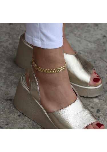 Gurmet Model Gold Kaplama 925 Ayar Gümüş Halhal Gümüş