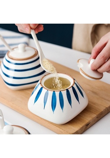 Westworld I Şık Kavanozlu Cam Kavanoz Şekerlik Mutfak Depolama Setleri