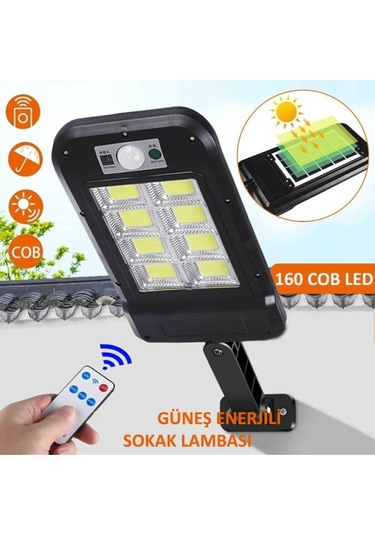Uzaktan Kumandalı 160 Led Solar Bahçe Lambası - 9080237793990do