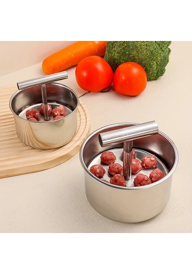 Fochsia 1 Adet 6 Delik Paslanmaz Çelik Köfte Makinesi Ev Ve Restoran Mutfakları İçin Gümüş
