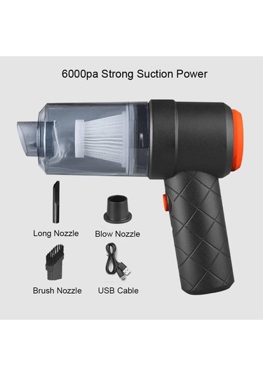 Maoyaya Yt-m2037 6000pa Araba & Ev Akülü Süpürge Siyah