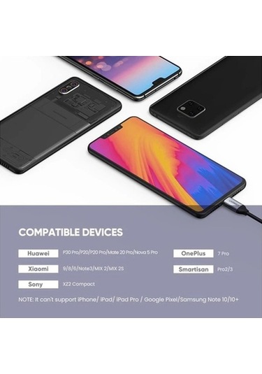 Ebitda Usb C 3.5 Mm Kulaklık Adaptörü, Şarj Ve Ses, Huawei Xiaomi Oneplus Nubia Cihazlar İçin, Uyumluluk Ve Hızlı Şarj