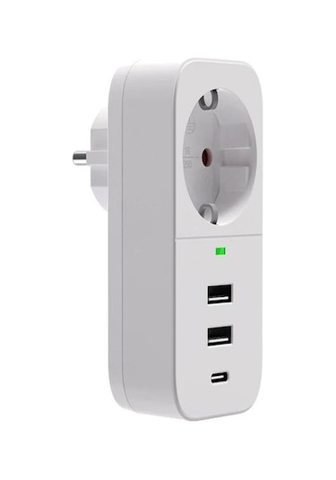 Ftr017 3in1 Termal Akım Korumalı 2usb-a 1soket 3680w 1 Pd Type