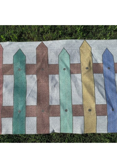 Baskılı Balkon Çit Filesi 1m X 5m Model C - Cırt Kelepçe Hediyeli