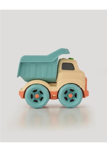 Let's Be Child Sesli Ve Işıklı Minik Kamyon 31016 Bej - Turkuaz Kasalı, Çocuklar İçin Oyuncak Kamyon