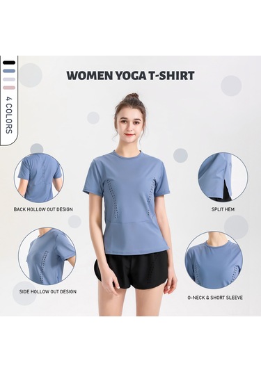 Gajeena Kadınlar İçin Nefes Alabilen Yoga Tişörtü - Esnek, Konforlu Ve Spor Giyim Pembe