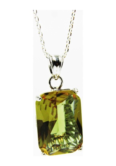 Lilahgümüştr Gümüş Baget Zultanit Taşlı Kadın Kolye