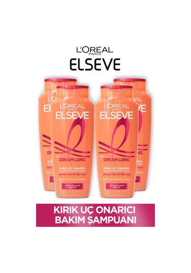 ELSEVE 4'lü Dream Long Onarıcı Bakım Şampuanı 300 ml Seti