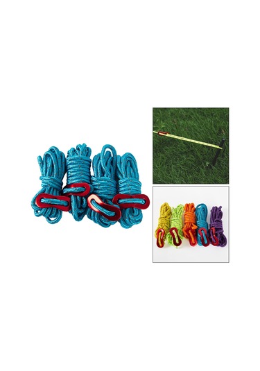 Suntek 4 Adet 6.65ft Gezi Yansıtıcı Naylon Kordon Çadır Mavi