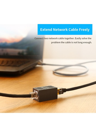 Yaleker Ventıon Rj45 Ağ Kablosu Birleştirici, Cat6 Gigabit Ağ Modülü, Kabloları Uzatmak İçin Çift Yönlü Bağlantı, Gri Vam650