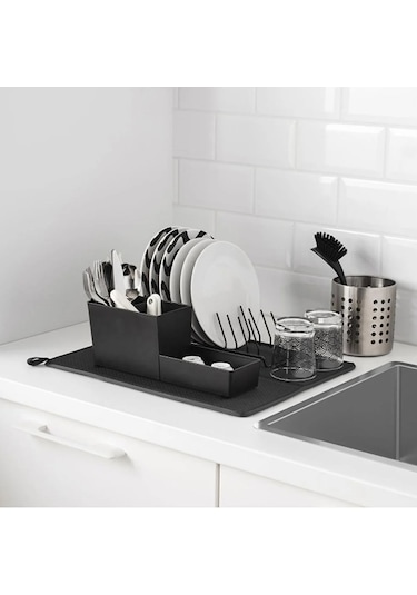 Bulaşık Kurutma Siyah Örtüsü Nanofiber Ultra Emici Bulaşık Örtüsü Bulaşık Matı Kurulama Bezi