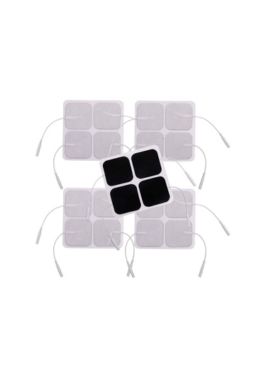 TıpTeknikMarket 5 Paket, 20 Adet Tens Elektrod Pedi 5x5 Cm Extra Güçlendirilmiş Yapışkanlı Esnek Kıvrılabilir Kumaş