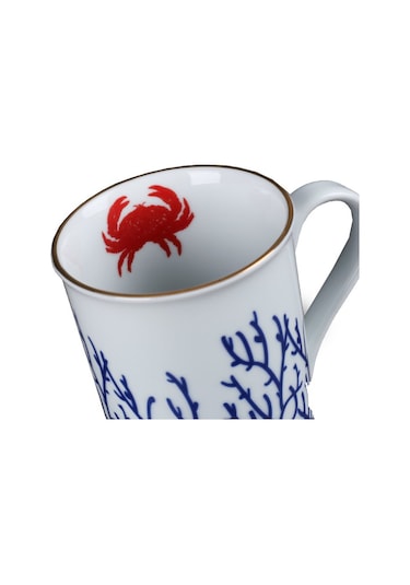 Mercan Yengeç Kupa 285cc Beyaz - Mavi