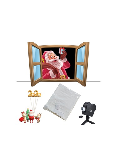 Lemestar 1.8 1.2m Projektör Ekranı Katlanabilir Taşınabilir Ekran Bezi Noel Cadılar Bayra Çok Renkli-21