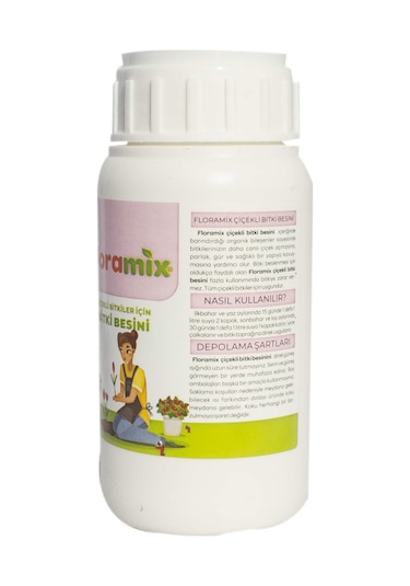 Floramix Çiçekli Bitkiler İçin Solucan Gübreli Bitki Besini - Vitamini 250 ML