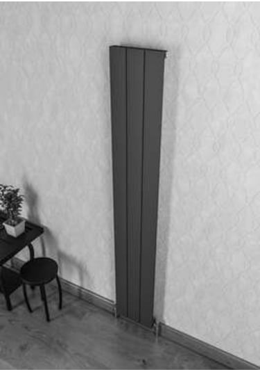 Warma Drama Dikey Alüminyum Radyatör 280x1800 Pütürlü Antrasit 7946