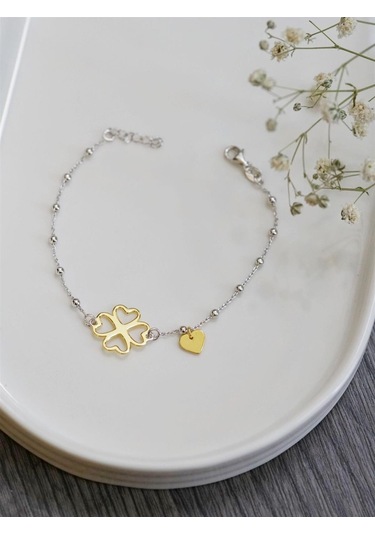 Birtekbana Yonca Kalp Bileklik