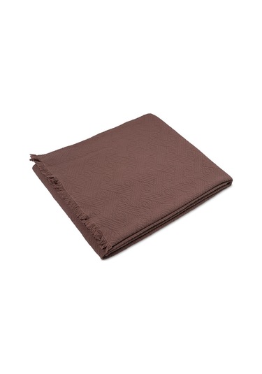 Fialka Vancour Çift Kişilik Yatak Örtüsü Seti Koyu Kahverengi