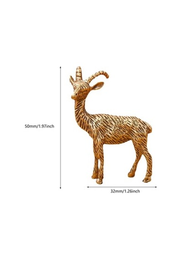 Lijinxu Pirinç Keçi Heykelcik Mikro Peyzaj Koyun Kompakt Hayvan 50x32mm