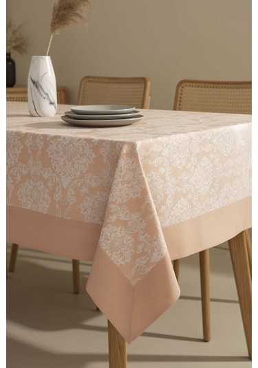 Rivaistanbul Damascus Cappuccino Masa Örtüsü 160x220 Cm Çok Renkli