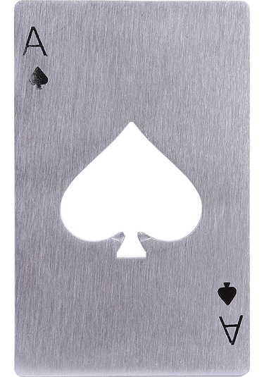 Xiyyadms 420 Çelikten Yapılmış 8.5x5.5cm Kartpostal A Desenli Kolay Taşınabilir Bira Açıcı 1 Adet Diğer