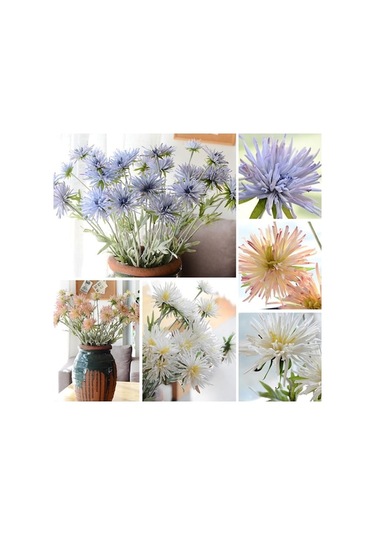 Yengeç Pençeli Krizantem Yapay Çiçek Saksı - Ev Dekorasyon & Düğün İçin Bonsai Stil