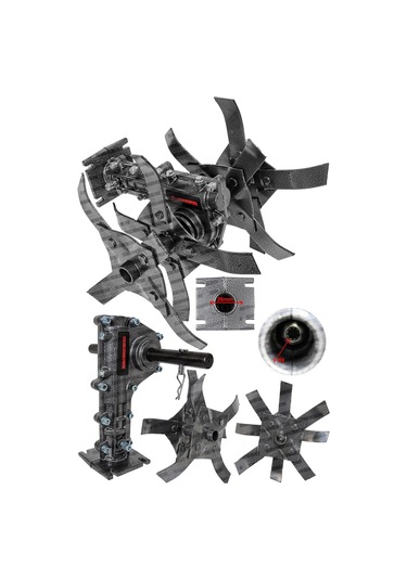 Swazer Akr520 Benzinli Motorlu Bahçe Çapalama Makinesi 16 Diş Akrep Tip