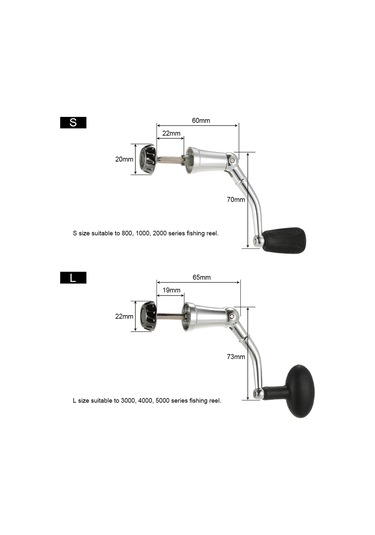 Lemestar Alüminyum Spinning Makine Kolu - Geri Döndürülebilir Kollü, Kırık/eski Kollar İçin Yerine Geçici, Gümüş Renk, Küçük Boyut