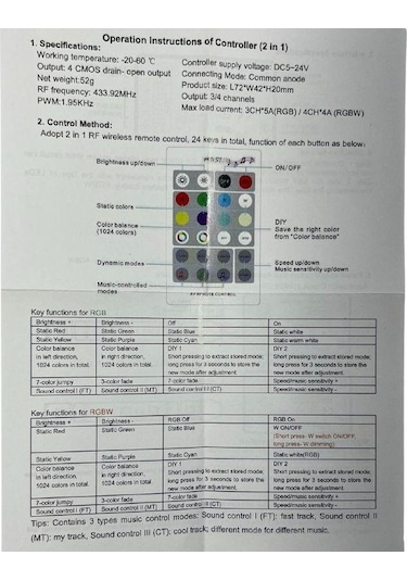 Rgb / Rgbw Müzik Sese Duyarlı Kontrol Cihazı 23309870