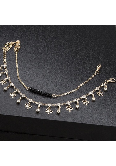 Avrupa Ve Amerikan Modası Çok Yönlü Sokak Müzayedesi Seksi Çok Katmanlı Zincir Püsküllü Halhal Altın