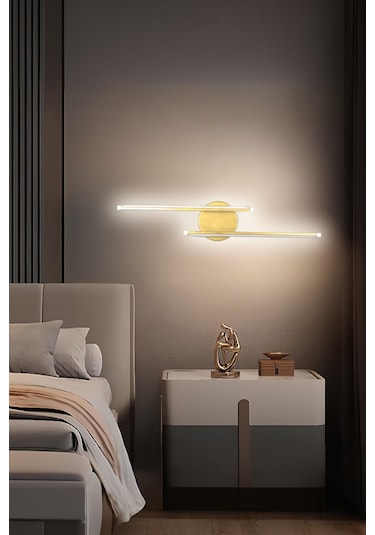 Sare Aplik Modern Tasarım Eskitme Renk - Gün Işığı Ledli Banyo - Eskitme