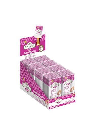 Apitera ZEN Doğal Bal, C Vitamini, Çinko, Selenyum, Zencefil, Tarçın, Karanfil, Karabiber, Limon ve Propolis İçeren Takviye Edici 56'lı Saşe
