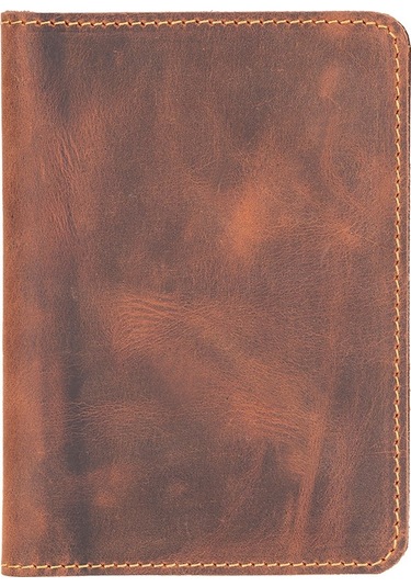 Viaggio Hakiki Deri, El Yapımı, Pasaport Kılıfı, Antik Kahve Kahverengi