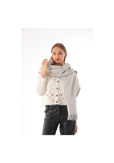 Çift Taraflı Yumuşak Dokulu Taş Şal Atkı Taş